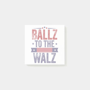 Ballz bei den Wahlen 2024 in Walz Harris Waltz Post-it Klebezettel