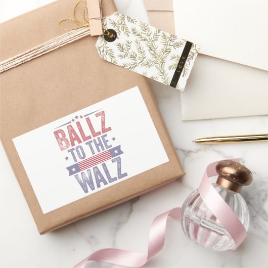 Ballz bei den Wahlen 2024 in Walz Harris Waltz Rechteckiger Aufkleber (Schenken)