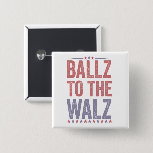 Ballz bei den Walz Harris Walz Wahlen 2024 Button (Vorne & Hinten)