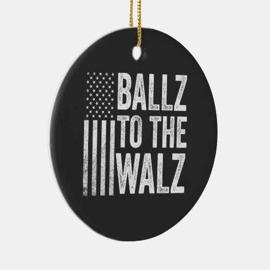 Ballz bei den Walz Harris Walz Wahlen 2024 Keramik Ornament (Rechts)
