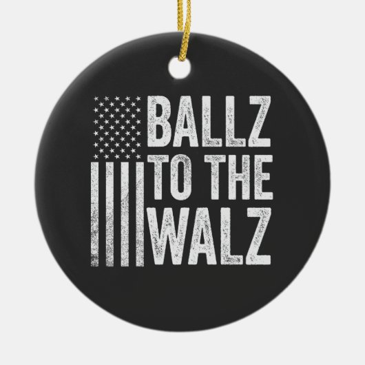 Ballz bei den Walz Harris Walz Wahlen 2024 Keramik Ornament (Vorne)