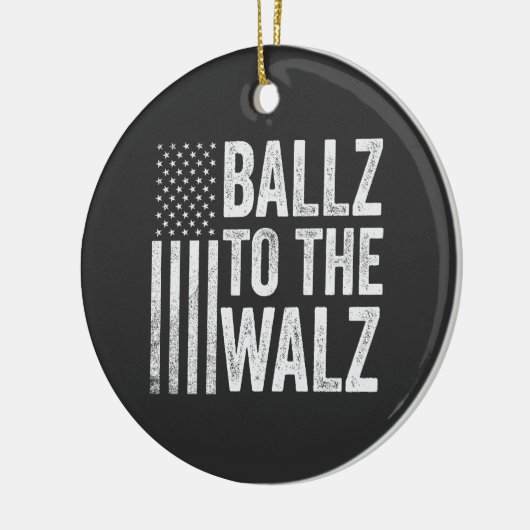 Ballz bei den Walz Harris Walz Wahlen 2024 Keramik Ornament (Links)