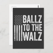 Ballz bei den Walz Harris Walz Wahlen 2024 Postkarte (Vorne/Hinten)