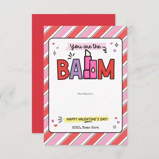 Balm Chapstick-Kartenhalter Valentinstag-Geschenk (Vorne/Hinten)