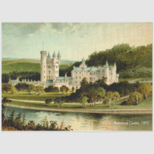 Balmoral Castle 1897 Hochauflösende Dekoupage Seidenpapier