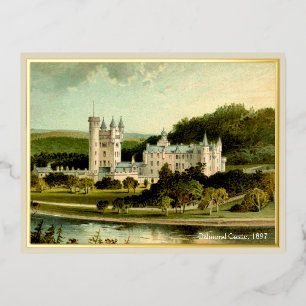 Balmoral Castle 1897 Wiedereröffnung Hochauflösend Folie Einladungspostkarte
