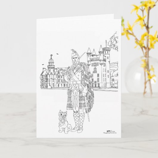 Balmoral Castle Scotland Karte (Gelbe Blume)