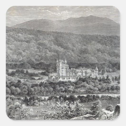 Balmoral, from 'Leisure Hour', 1888 Quadratischer Aufkleber (Vorderseite)