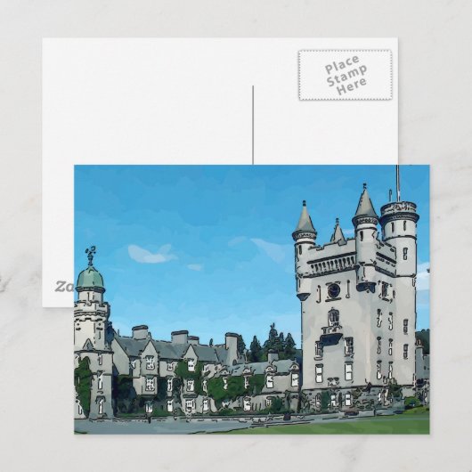 Balmoral-Schloss Postkarte (Vorne/Hinten)