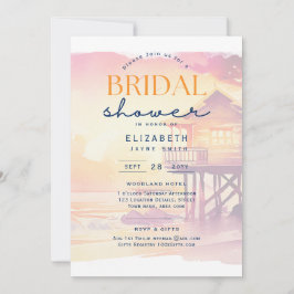 Balmy Days | Tropical Sunset Beach Brautparty Einladung