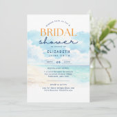 Balmy Days | Tropical Sunset Beach Brautparty Einladung (Stehend Vorderseite)