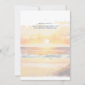 Balmy Days | Tropical Sunset Beach Brautparty Einladung (Rückseite)