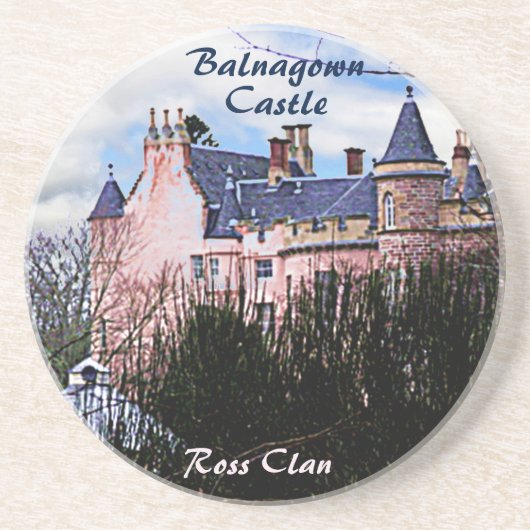 Balnagown Castle, Inverness Scotland - Ross Clan Sandstein Untersetzer (Vorne)
