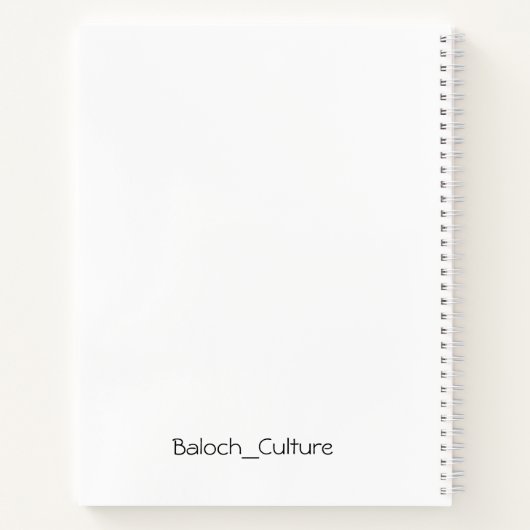 Balochi Spiral Notebook für Studenten Notizblock (Rückseite)
