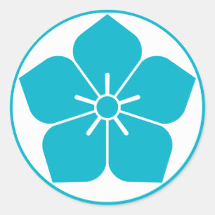 Balonische Blume aus Reiskuchen Runder Aufkleber