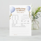 Balonische Vorhersagen & Ratschläge Kinderspielkar Einladung (Stehend Vorderseite)