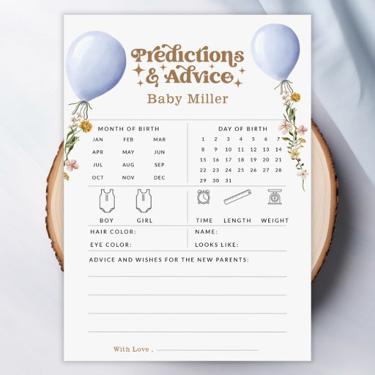 Balonische Vorhersagen & Ratschläge Kinderspielkar Einladung