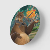 Baloo 4 runde wanduhr (Winkel)