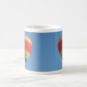 Baloon Heißluft des Regenbogens Kaffeetasse (Mittel)