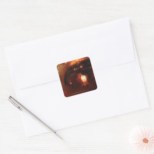 Balrog Quadratischer Aufkleber (Umschlag)