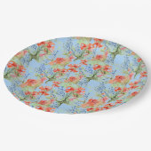 Balsam und Lobelia Blume Plate Pappteller (Schrägansicht)