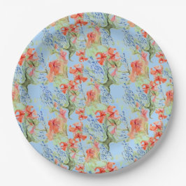 Balsam und Lobelia Blume Plate Pappteller