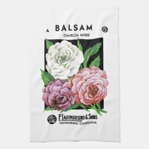 Balsamensamen Packungslabel Geschirrtuch