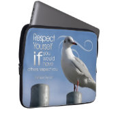 Baltasar Gracian Inspiration Zitat "Respekt" Laptopschutzhülle (Vorne Rechts)