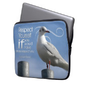 Baltasar Gracian Inspiration Zitat "Respekt" Laptopschutzhülle (Vorderseite Links)