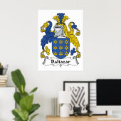 Baltazar-Familienwappen Poster (Heimbüro)