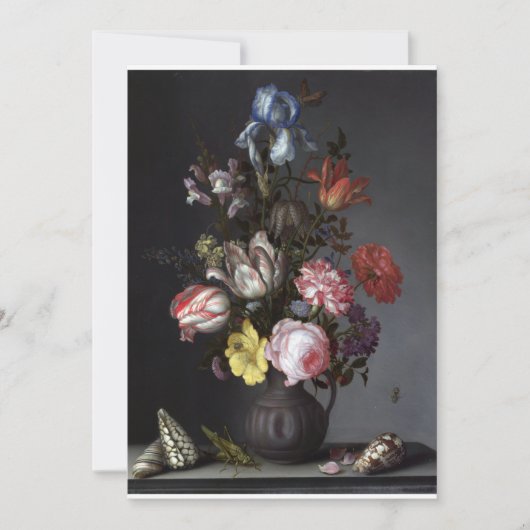 Balthasar van der Ast - Blume in Vase mit She Einladung (Vorderseite)