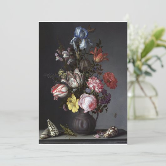 Balthasar van der Ast - Blume in Vase mit She Einladung (Stehend Vorderseite)