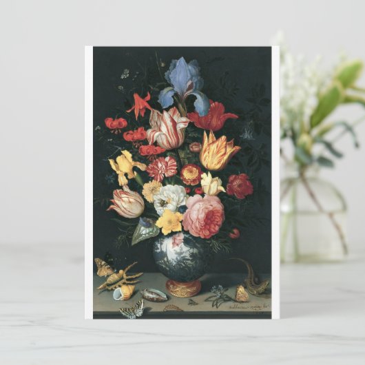 Balthasar van der Ast - Chinesische Vase mit Blume Einladung (Stehend Vorderseite)