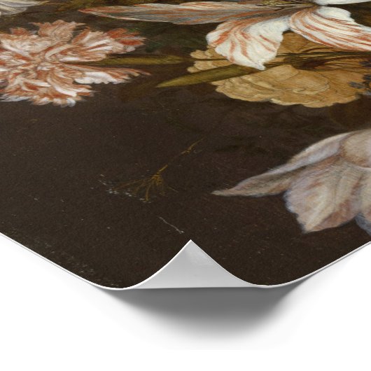Balthasar Van der Ast - Stillleben mit Blume. Poster (Ecke)