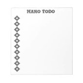 Baltic Ornament Akutes Eyes Notizblock (Vorderseite)