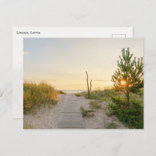 Baltic sea view in Liepaja, Latvia Postkarte (Vorne/Hinten)