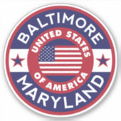 BALTIMOR, Maryland Aufkleber (Vorderseite)