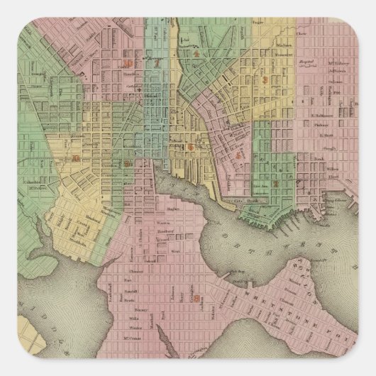 Baltimore 2 quadratischer aufkleber (Vorderseite)