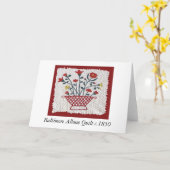Baltimore Album Quilt c.1850 Grußkarte Karte (Gelbe Blume)