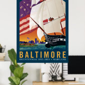 Baltimore: Am frühen Morgenlicht Poster (Heimbüro)