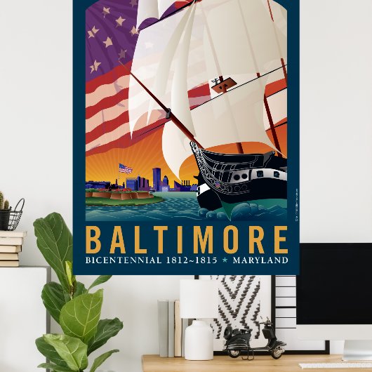 Baltimore: Am frühen Morgenlicht Poster (Heimbüro)