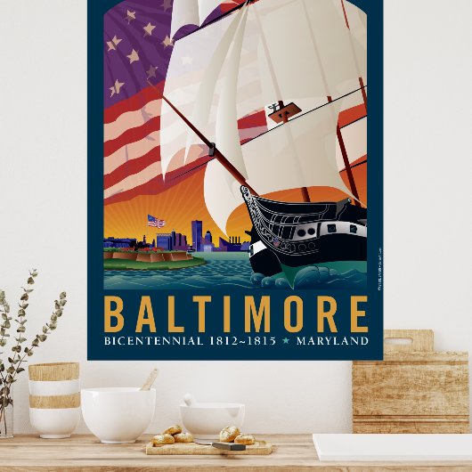 Baltimore: Am frühen Morgenlicht Poster (Küche)