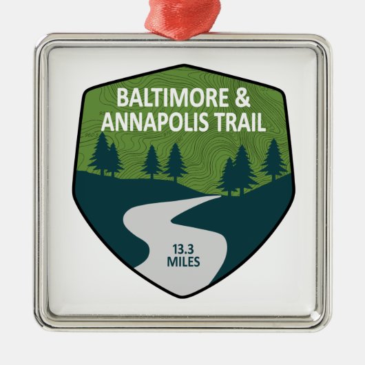 Baltimore & Annapolis Ornament Aus Metall (Vorne)