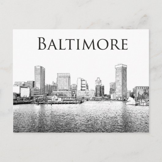 Baltimore: Aussicht auf den Innenhafen Postkarte (Vorderseite)