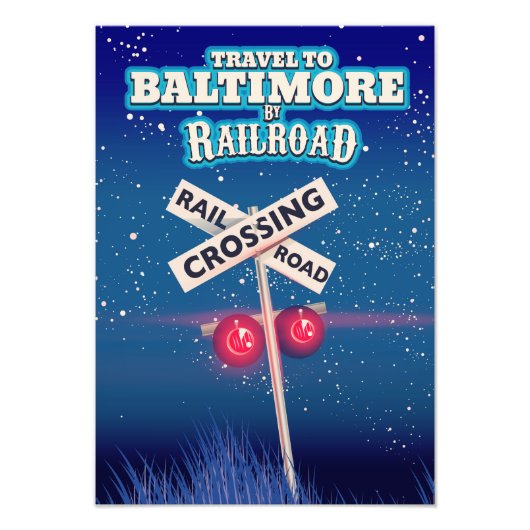 Baltimore Bahnübergang Poster. Fotodruck (Vorne)