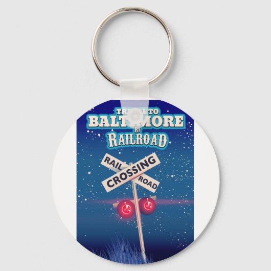 Baltimore Bahnübergang Poster. Schlüsselanhänger (Vorderseite)