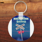 Baltimore Bahnübergang Poster. Schlüsselanhänger (Vorderseite)