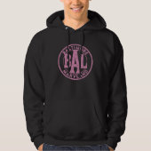 Baltimore BAL Circle Sign Distressed Pink Print Hoodie (Vorderseite)