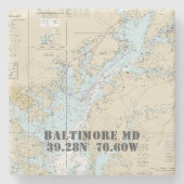 Baltimore Baltimore Landkreis MD Authentisches Dia Steinuntersetzer (Vorderseite)