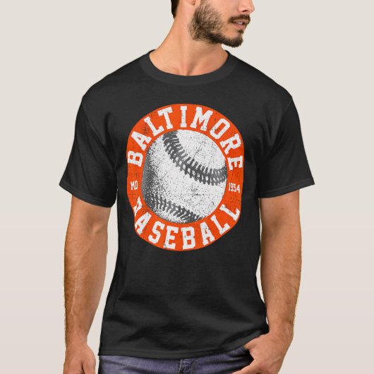 Baltimore Baseball Baseball Lover T-Shirt (Vorderseite)